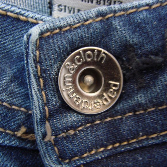 Straight Leg Jeans Stretch Paper Denim & Cloth Size 10 - Picture 6 of 16